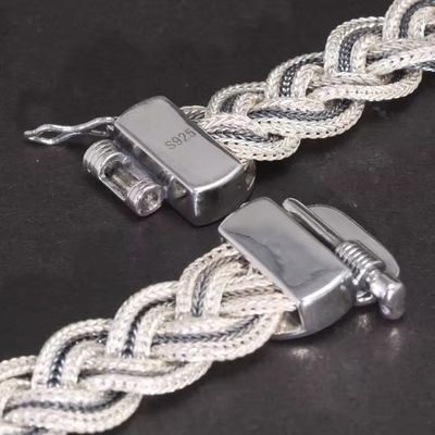 Silbernes Armband für Damen und Herren Ringsilber