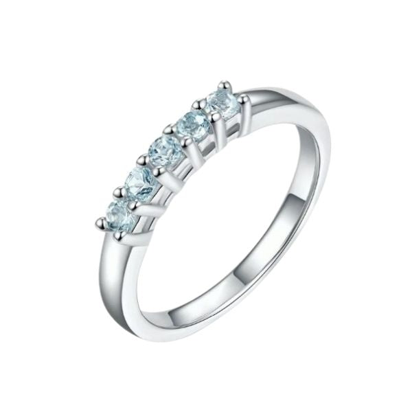 Aquamarin Stein Ring - Ringsilber