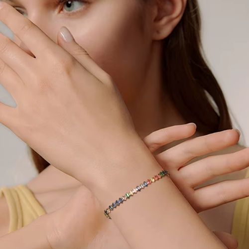 Armband Bunt Ringsilber