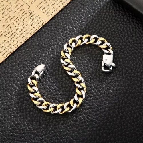 Herren Armband aus Silber und Gelb Ringsilber