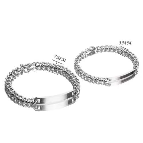 Armbänder mit Gravur Partner Ringsilber