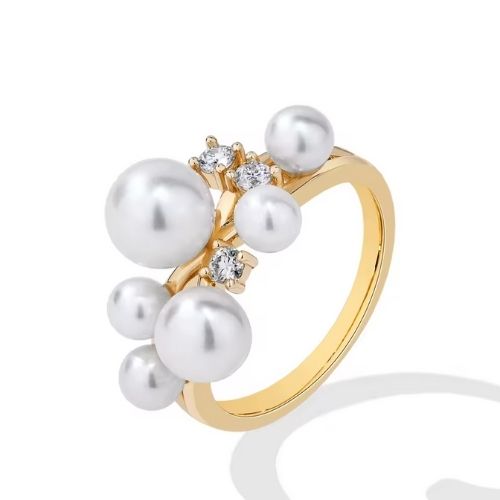 Besonderer Perlenring für Damen Ringsilber