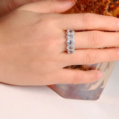 Blauer Stein Ring Ringsilber