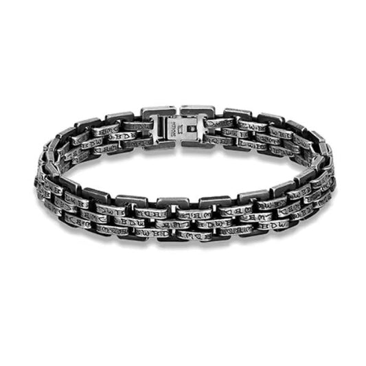 Breite Herren Armbänder mit außergewöhnlichen Designs Ringsilber