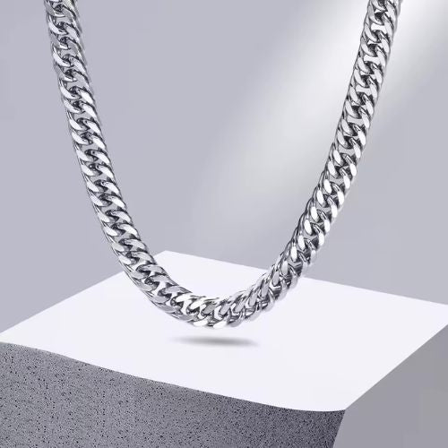 Breite, dicke kubanische Kette Ringsilber