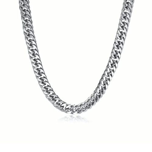 Breite, dicke kubanische Kette Ringsilber