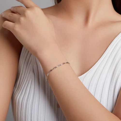 Dünnes Damen Armband Ringsilber