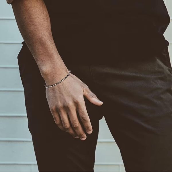 Echtes Armband aus 925er Sterlingsilber für Damen und Herren - Ringsilber