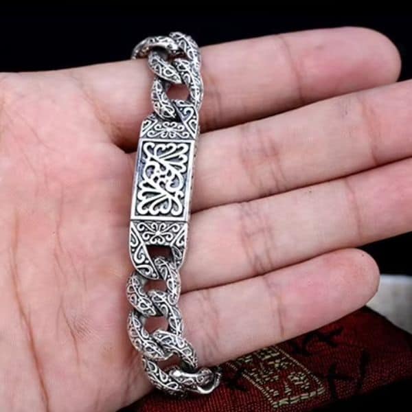 Echtes-Silber-Vintage-Armband