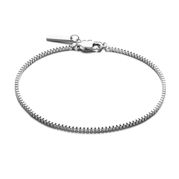 Edelstahl Armband für Herren - Ringsilber