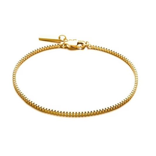 Edelstahl Armband für Herren - Ringsilber