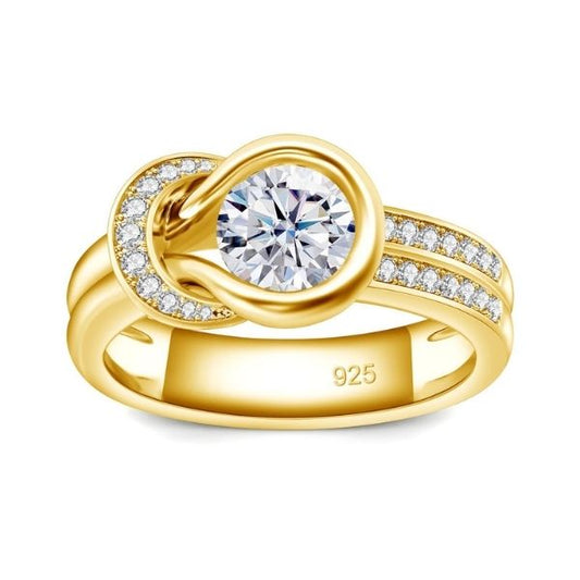 Eleganter Bogenknoten Ring - Ringsilber
