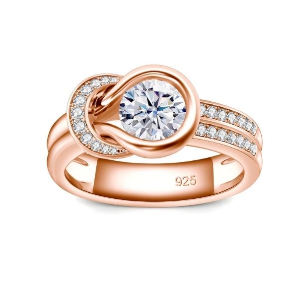 Eleganter Bogenknoten Ring - Ringsilber