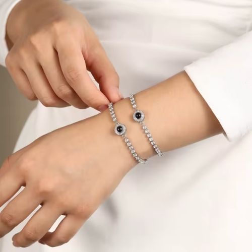 Fotogeschenk Armband Ringsilber
