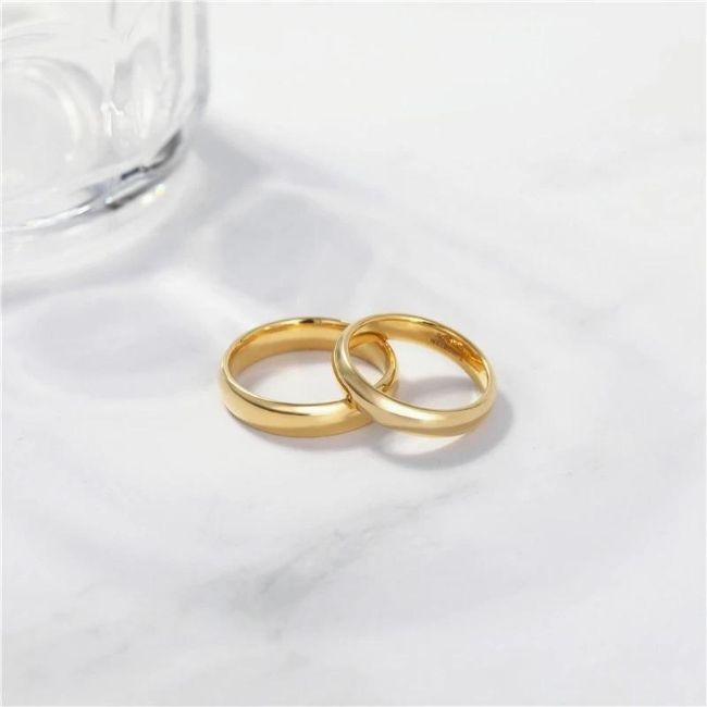 Gelber Eheringe für Damen und Herren - Ringsilber