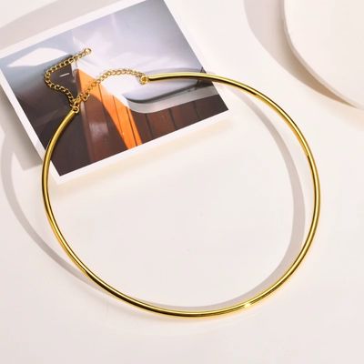 Gelbe Choker-Halskette Ringsilber