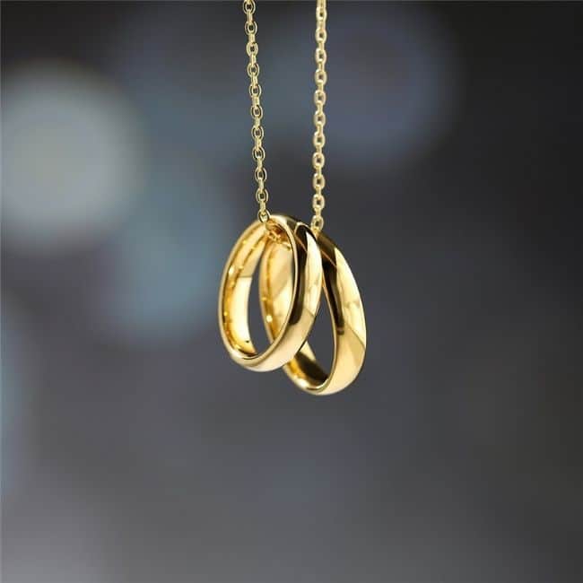 Gelber Eheringe für Damen und Herren - Ringsilber