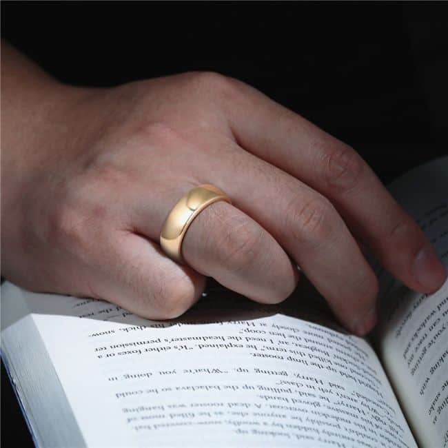 Gelber Eheringe für Damen und Herren - Ringsilber