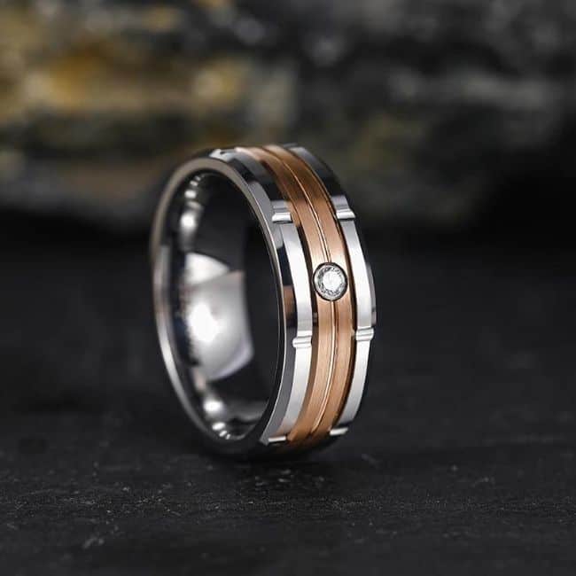 Ehering aus Stein - Ringsilber