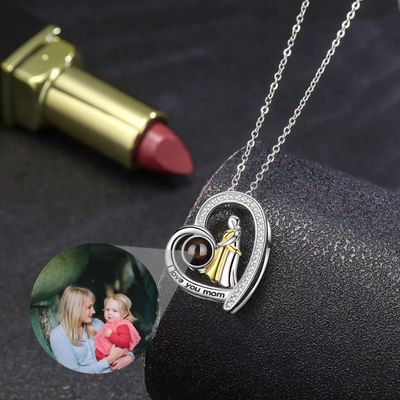 Kette mit Foto für Mütter Ringsilber