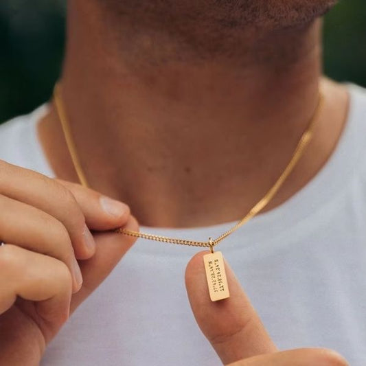 Kette mit Gravur für Männer - Ringsilber