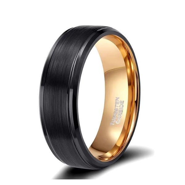 Klassischer schwarzer Ehering - Ringsilber