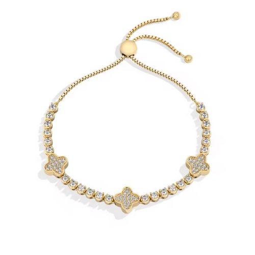 Kleeblatt Armband für Frau Ringsilber