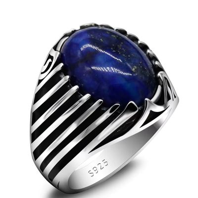 Lapislazuli Stein Ring Ringsilber