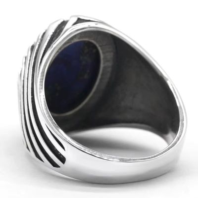 Lapislazuli Stein Ring Ringsilber