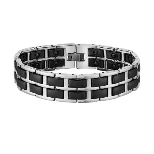 Magnet Armband für Herren Ringsilber