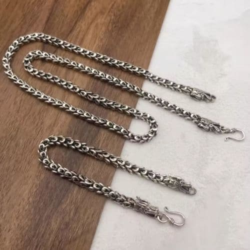 Männer Silberkette Ringsilber