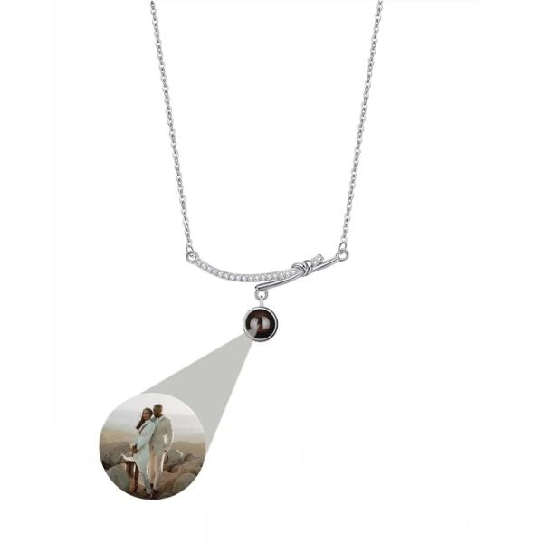 Minimalistische Kette mit Foto - Ringsilber