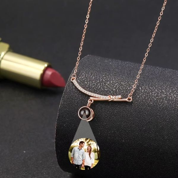 Minimalistische Kette mit Foto - Ringsilber