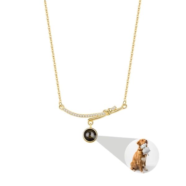 Minimalistische Kette mit Foto - Ringsilber