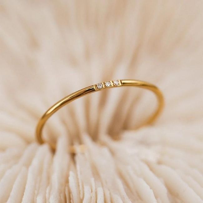Minimalistischer Stahlring für Frauen Ringsilber