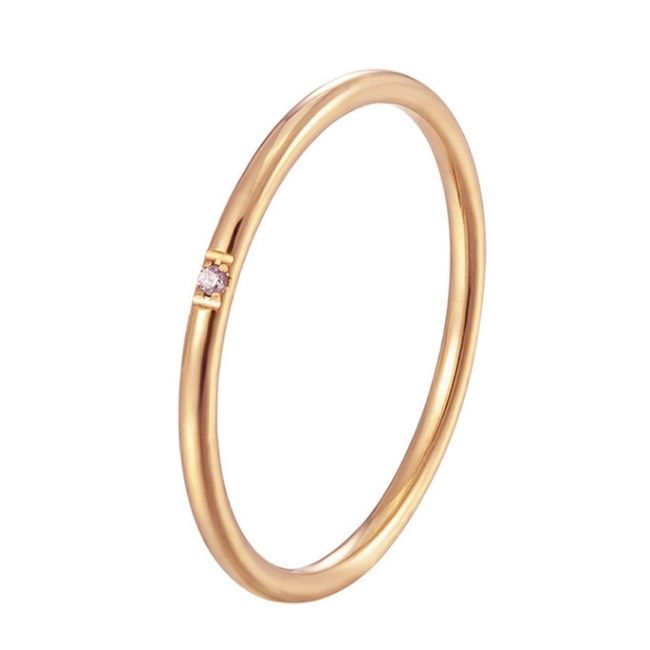 Minimalistischer Stahlring für Frauen Ringsilber