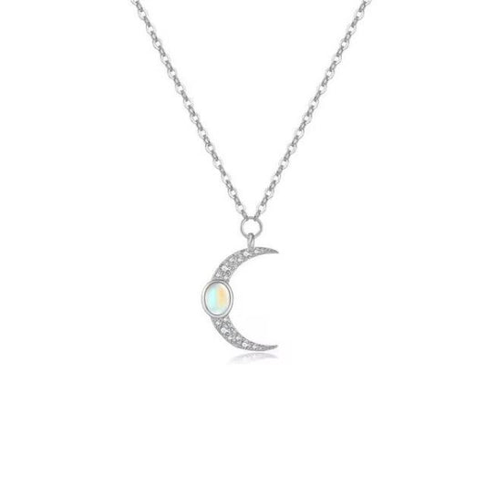 Mond Kette - Ringsilber