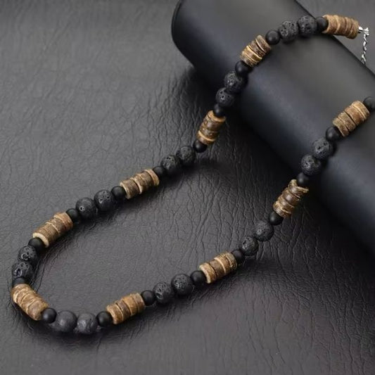 Naturstein-Herren-Halskette