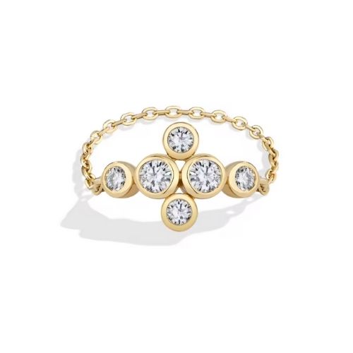 Neue modische Moissanit-Kettenringe Ringsilber