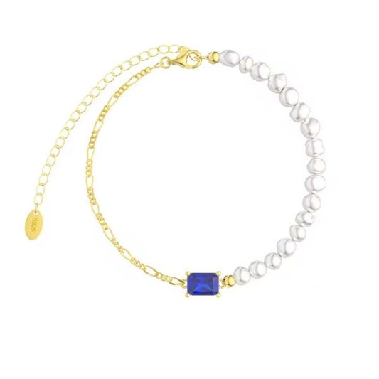 Perlenarmband Damen - Ringsilber