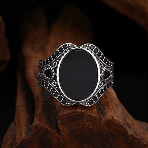 Retro-Ring aus 925er Sterlingsilber für Herren Ringsilber