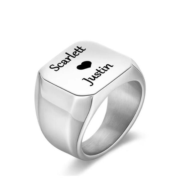 Ring mit Gravur für Herren - Ringsilber