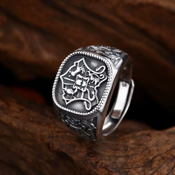 Siegelring mit Retro-Prägung für Herren RingStore