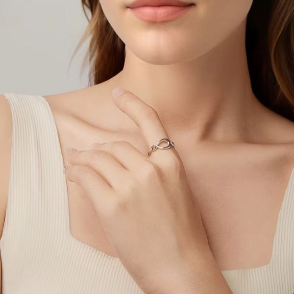 Silberner Damenring mit Unendlichkeitssymbol Ringsilber