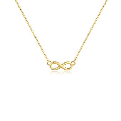 Silberne Halskette mit Unendlichkeitssymbol