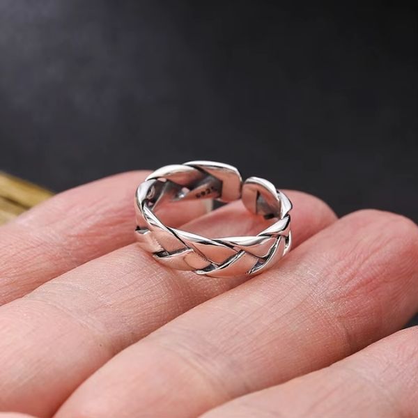 Silberner Herrenring mit verstellbarer Größe - Ringsilber