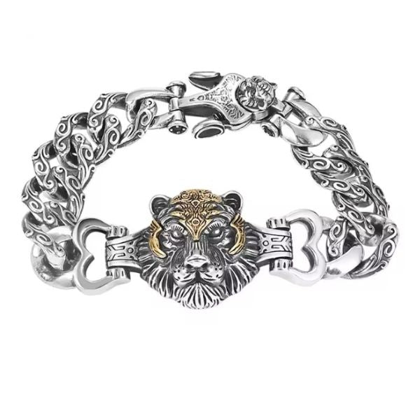 Silberarmband mit Löwensymbol