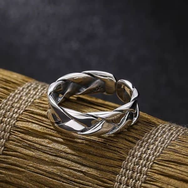 Silberner Herrenring mit verstellbarer Größe - Ringsilber