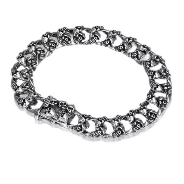 Silbernes-Armband-mit-Totenkopf-Stickerei-im-Sonderdesign