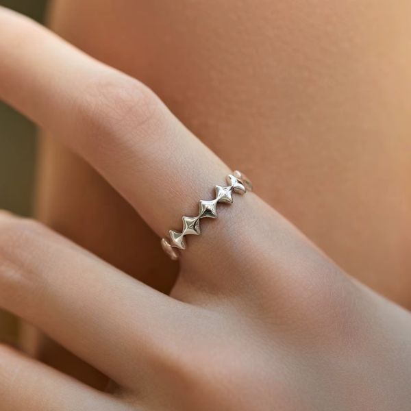 Silberring mit minimalistischem Design für Damen - Ringsilber